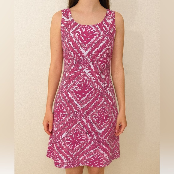 Lilly Pulitzer Pink and White Patterned Dress - Picture 1 of 7